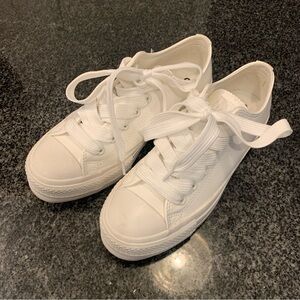 Converse White Classic Platform Sneakers